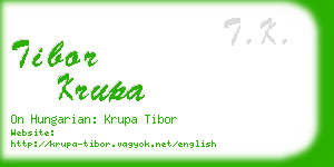 tibor krupa business card